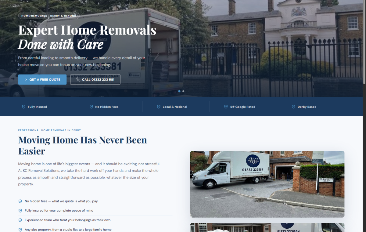 KC Removal Solutions project website