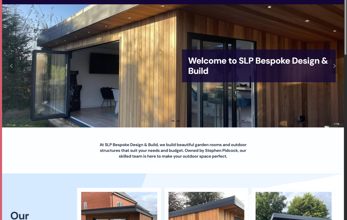 SLP Bespoke Design & Build project website