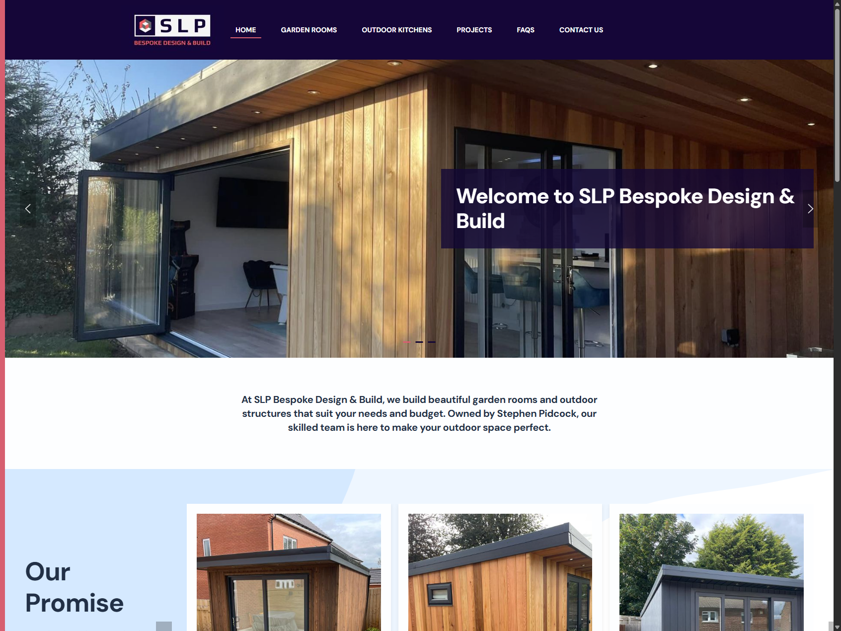 SLP Bespoke Design & Build project website